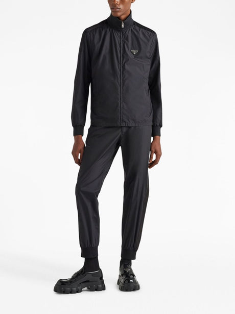 PRADA Luxurious Black Silk Trousers for Men