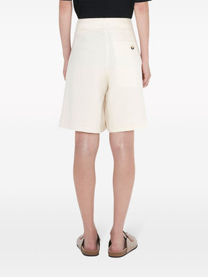 JW ANDERSON Short Maxi Cotton-Linen Blend Pants