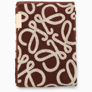 LOEWE Anagram Logo Cotton Terry Beach Towel - Navy & Beige