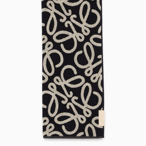 LOEWE Navy Blue/Beige Anagram Beach Towel