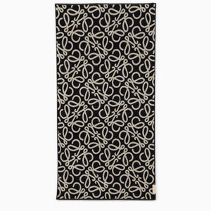 LOEWE Anagram Logo Cotton Terry Beach Towel - Navy & Beige