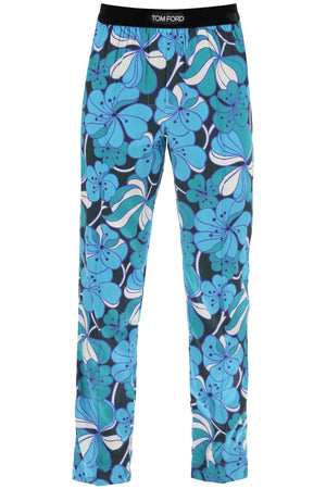 Floral Silk Pajama Pants for Men