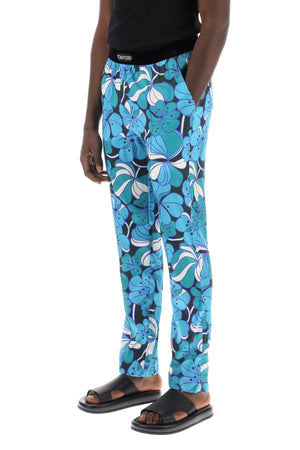 Floral Silk Pajama Pants for Men