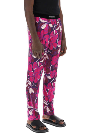 Floral Silk Pajama Pants for Men