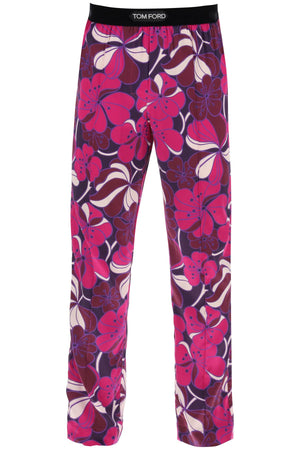 Floral Silk Pajama Pants for Men