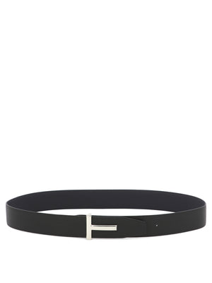 Reversible Men's Leather Belt in Blue for SS24 Collection