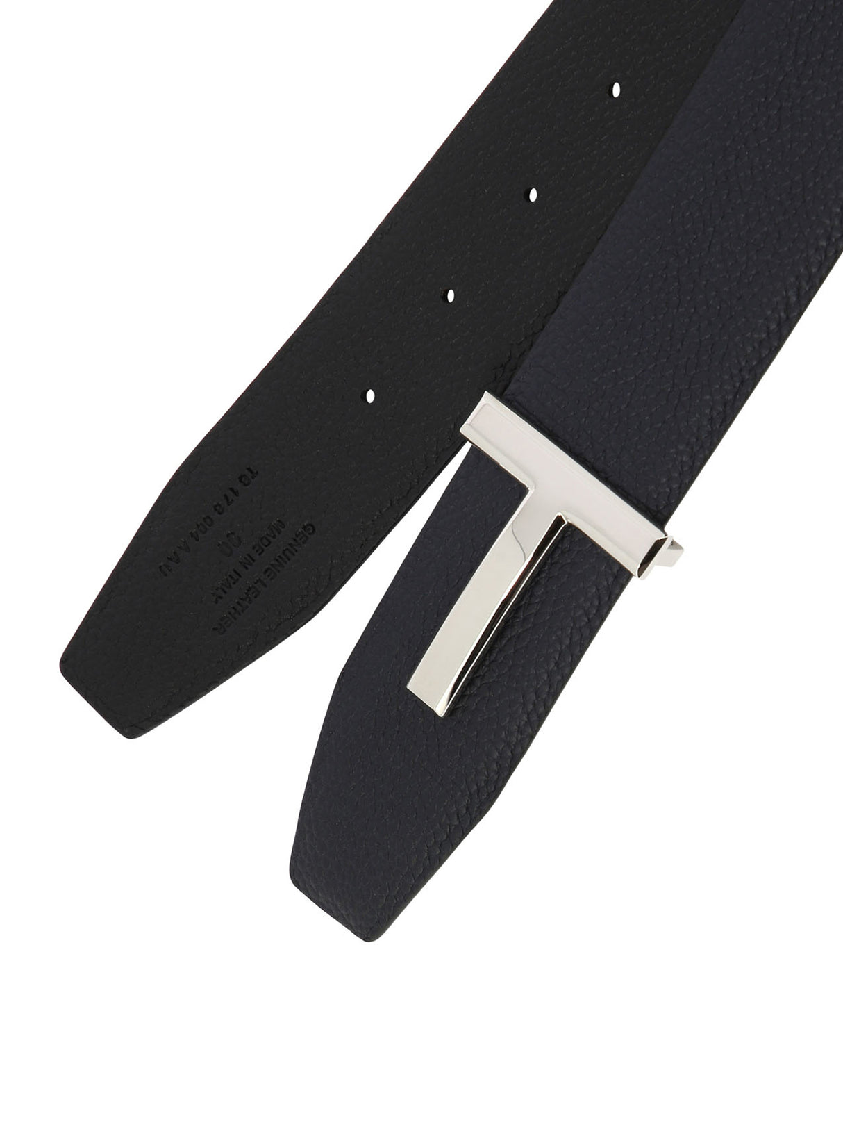 Reversible Men's Leather Belt in Blue for SS24 Collection