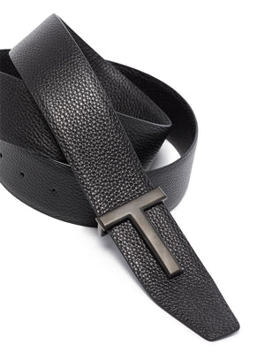 Reversible Men's Leather Belt in Blue for SS24 Collection