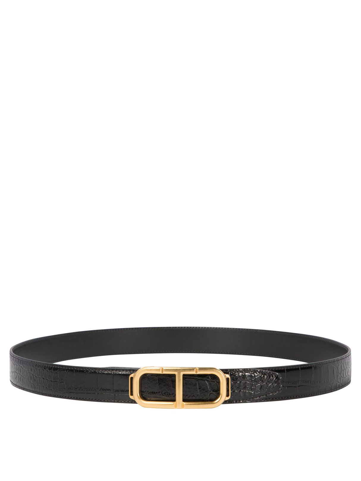 TOM FORD Stadium Croc-Embossed Leather Belt