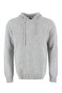 THE (ALPHABET) Grey Knit Hoodie for Men