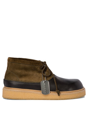 MARNI Elegant Suede Leather Ankle Boots for Men