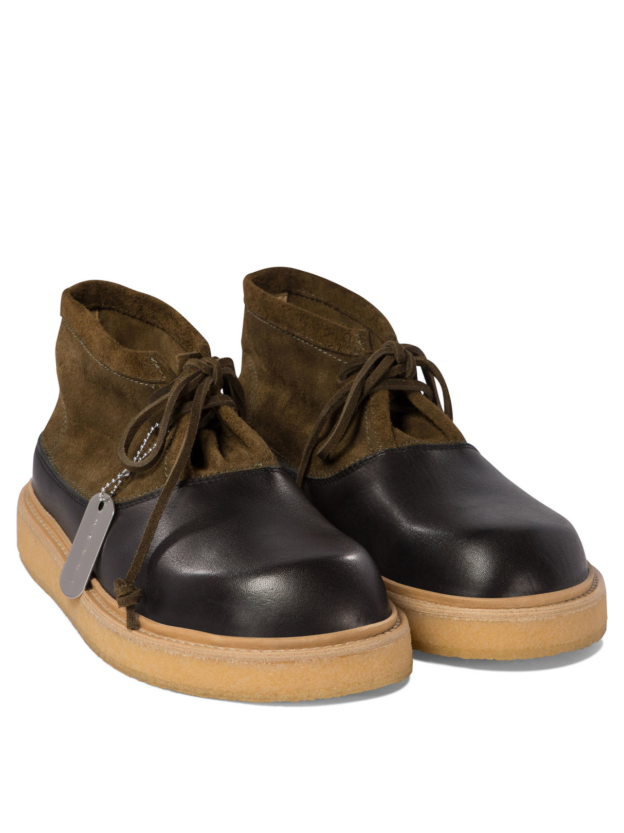 MARNI Elegant Suede Leather Ankle Boots for Men