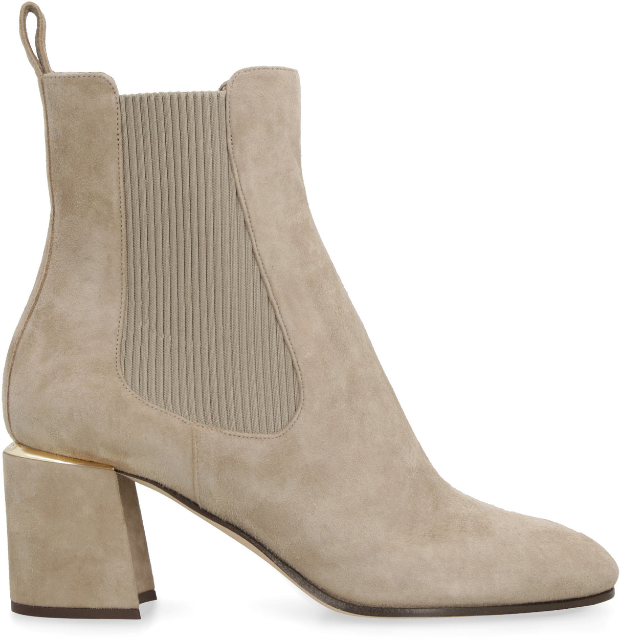 JIMMY CHOO The Sally 65 Suede Chelsea Boots in Tan for Women