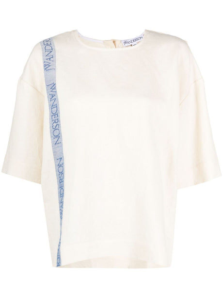 JW ANDERSON Vanilla Cream Logo T-Shirt