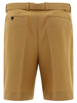 LANVIN Beige Belted Shorts for Men - SS24 Collection