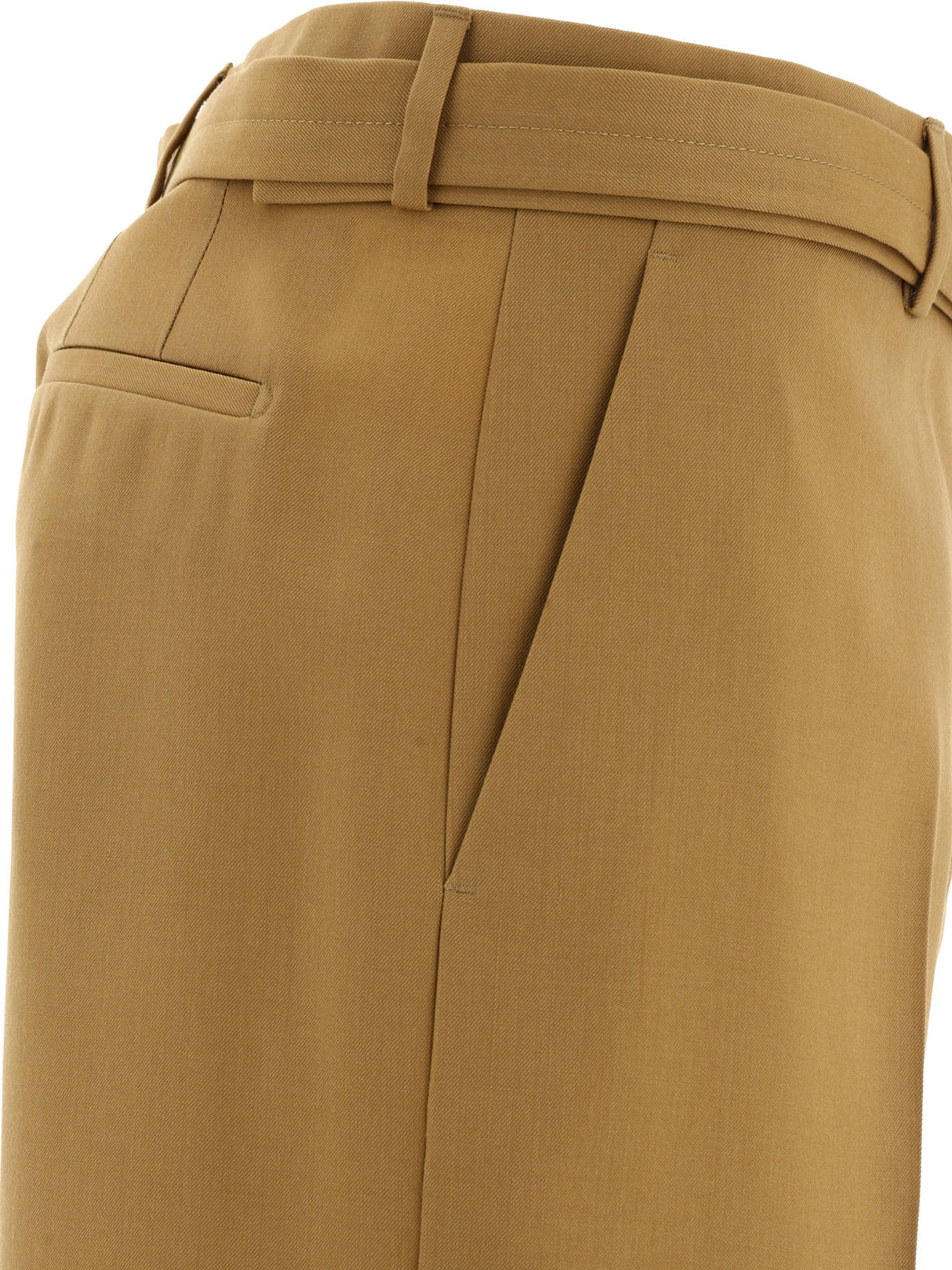 LANVIN Beige Belted Shorts for Men - SS24 Collection