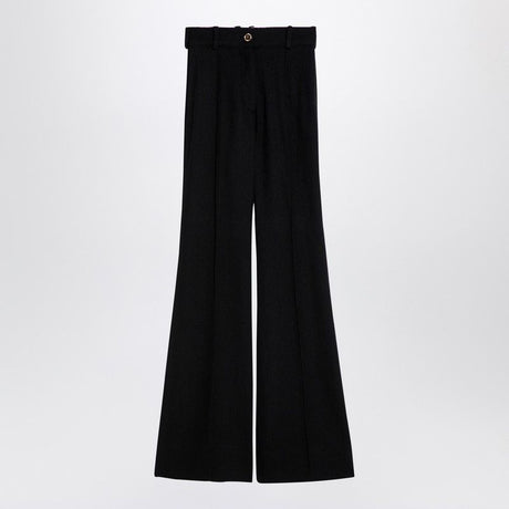 PATOU Wool Blend Bell-Bottom Trousers - High Rise Design