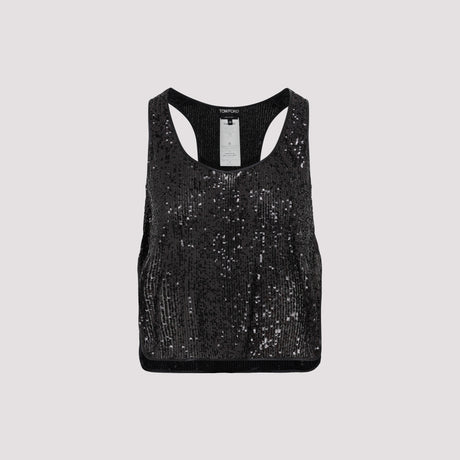 TOM FORD Black Polyester Top for Women - SS23 Collection