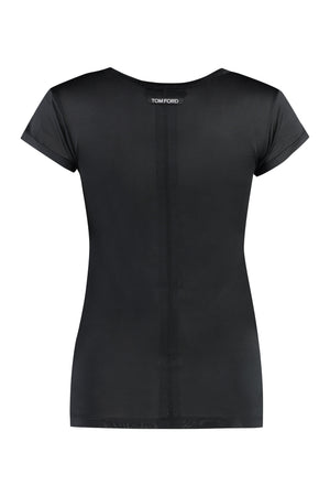 TOM FORD Luxurious Black Silk T-Shirt for Women - FW23 Collection