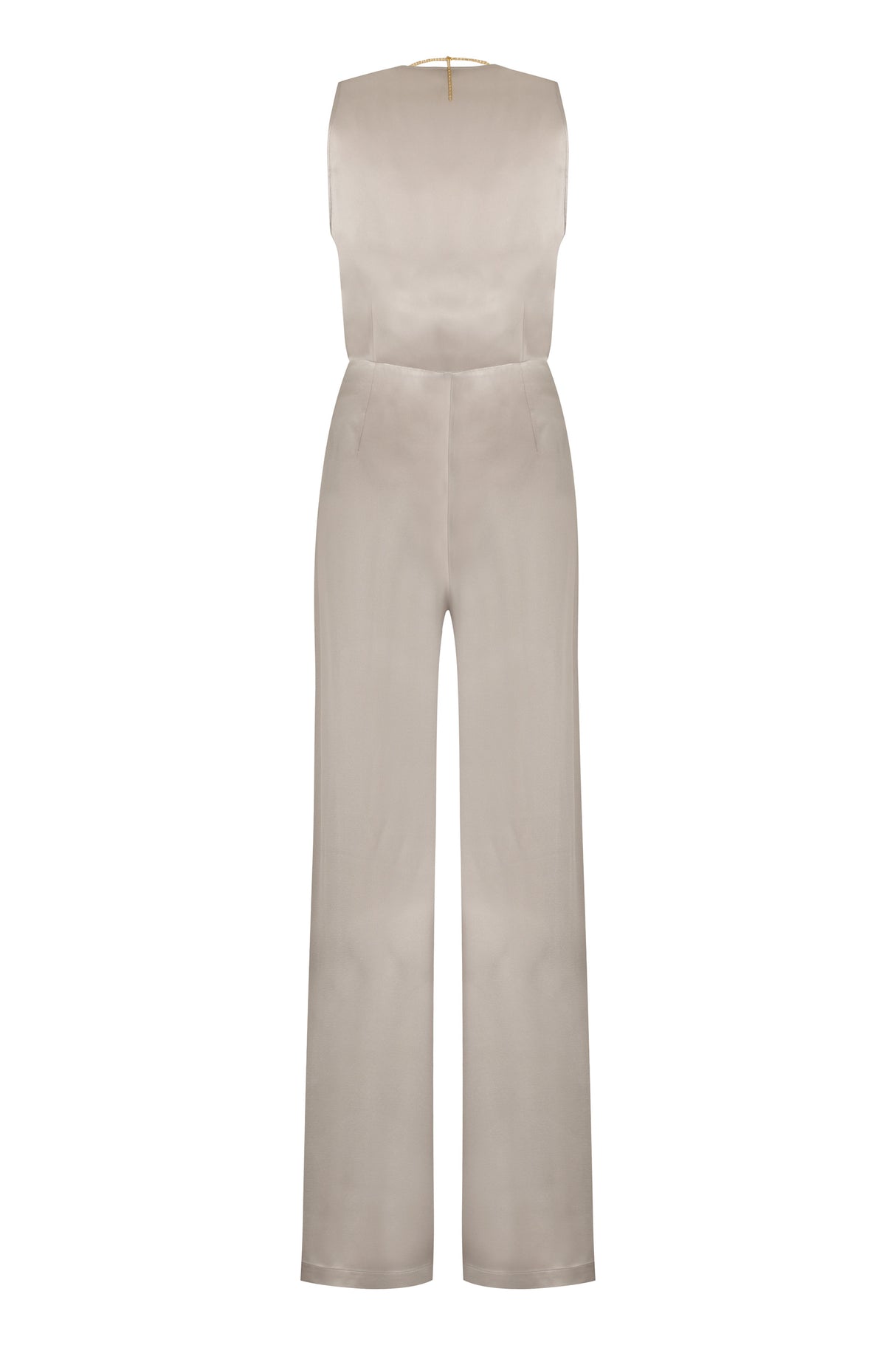 Pearl Sleeveless Jumpsuit with Gold Bra Accessory