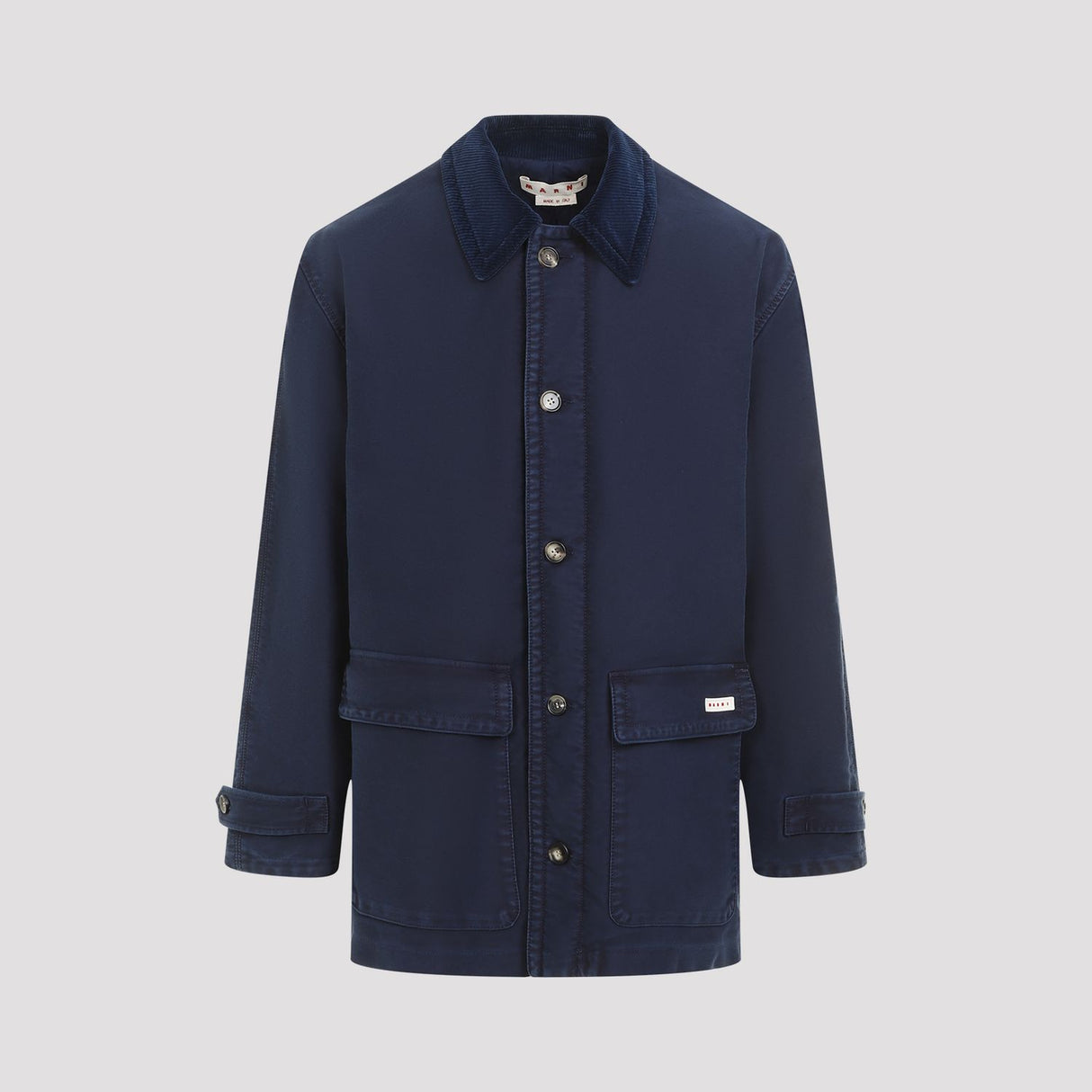 MARNI Men's Classic Blue Cotton Jacket