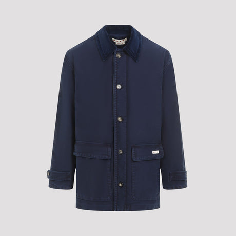 MARNI Men's Classic Blue Cotton Jacket