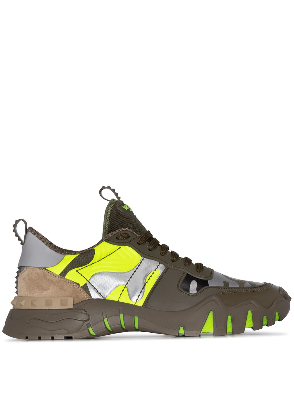 حذاء سنيكرز VALENTINO ROCKRUNNER أخضر للرجال