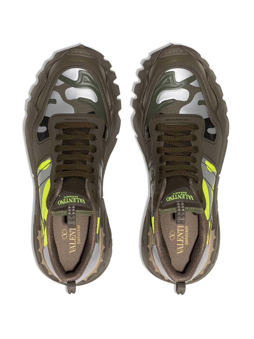 حذاء سنيكرز VALENTINO ROCKRUNNER أخضر للرجال