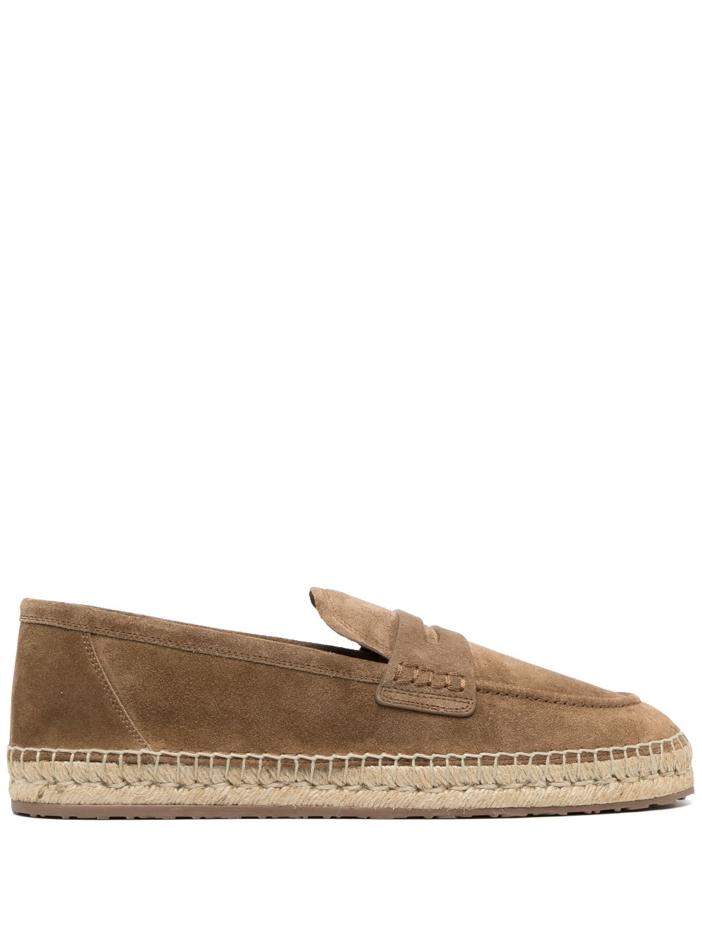 Sophisticated Suede Brown Espadrilles for Men