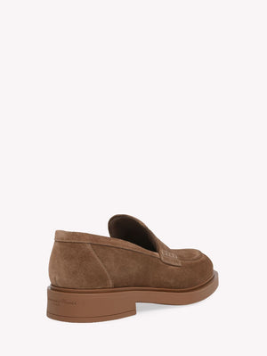 GIANVITO ROSSI Brown Suede Moccasins for Men | SS23 Collection