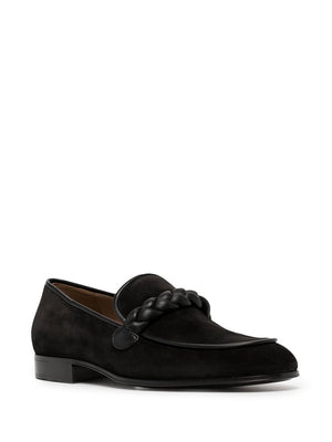 GIANVITO ROSSI Classic Black Moccasins for Men - SS23 Collection