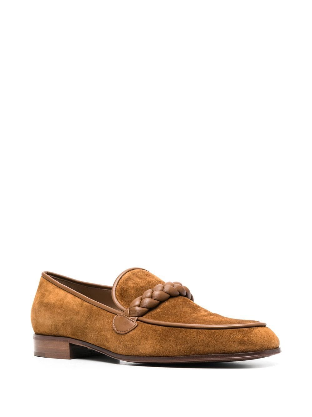 Handcrafted Braided Suede Loafers for Men