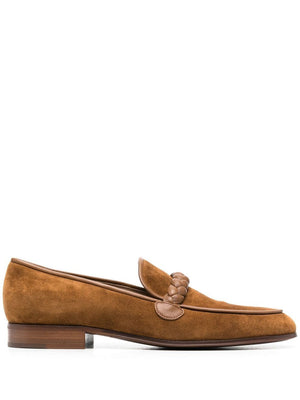 GIANVITO ROSSI Handcrafted Braided Suede Loafers for Men