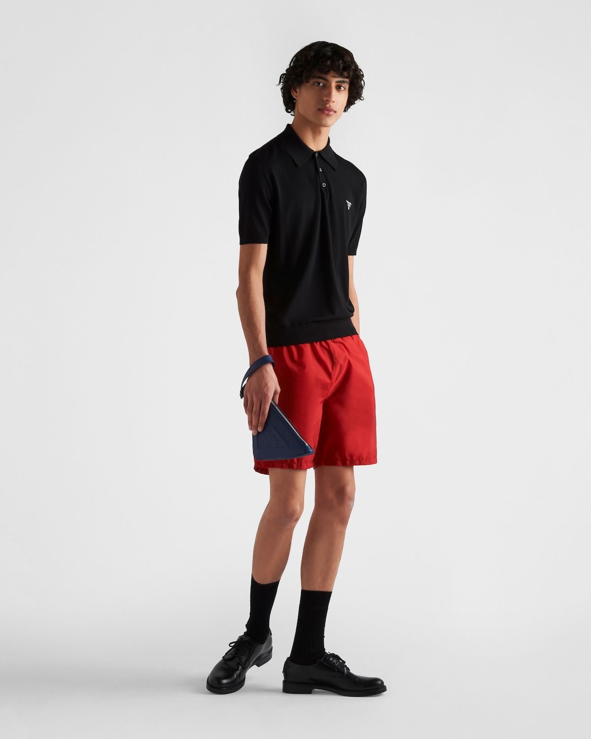 PRADA Men's Red Re-Nylon Swim Shorts for FW23