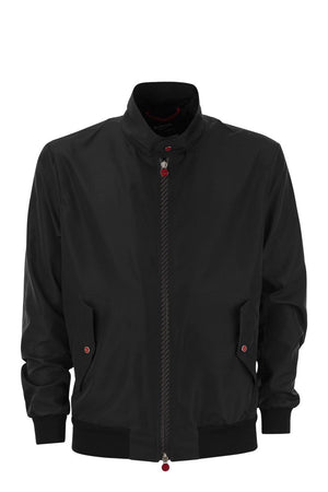 KITON Men's Lightweight Black Bomber Jacket - SS24