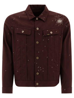 UNDERCOVER Men's Regular Fit Embroidered Trucker Jacket