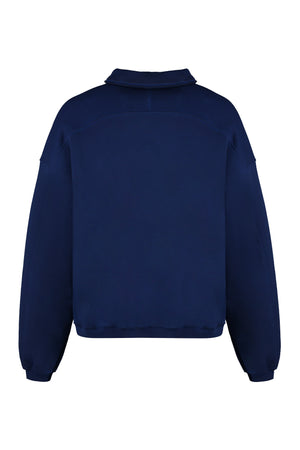 ALEXANDER WANG Blue Cotton Crew-Neck Sweatshirt for Men - FW23 Collection