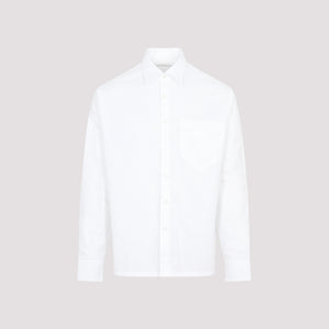 قميص البوبلين الأبيض الكلاسيكي للرجال العصريين - مجموعة FW23
