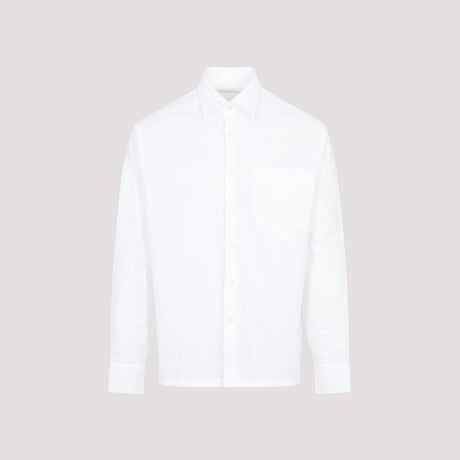قميص البوبلين الأبيض الكلاسيكي للرجال العصريين - مجموعة FW23