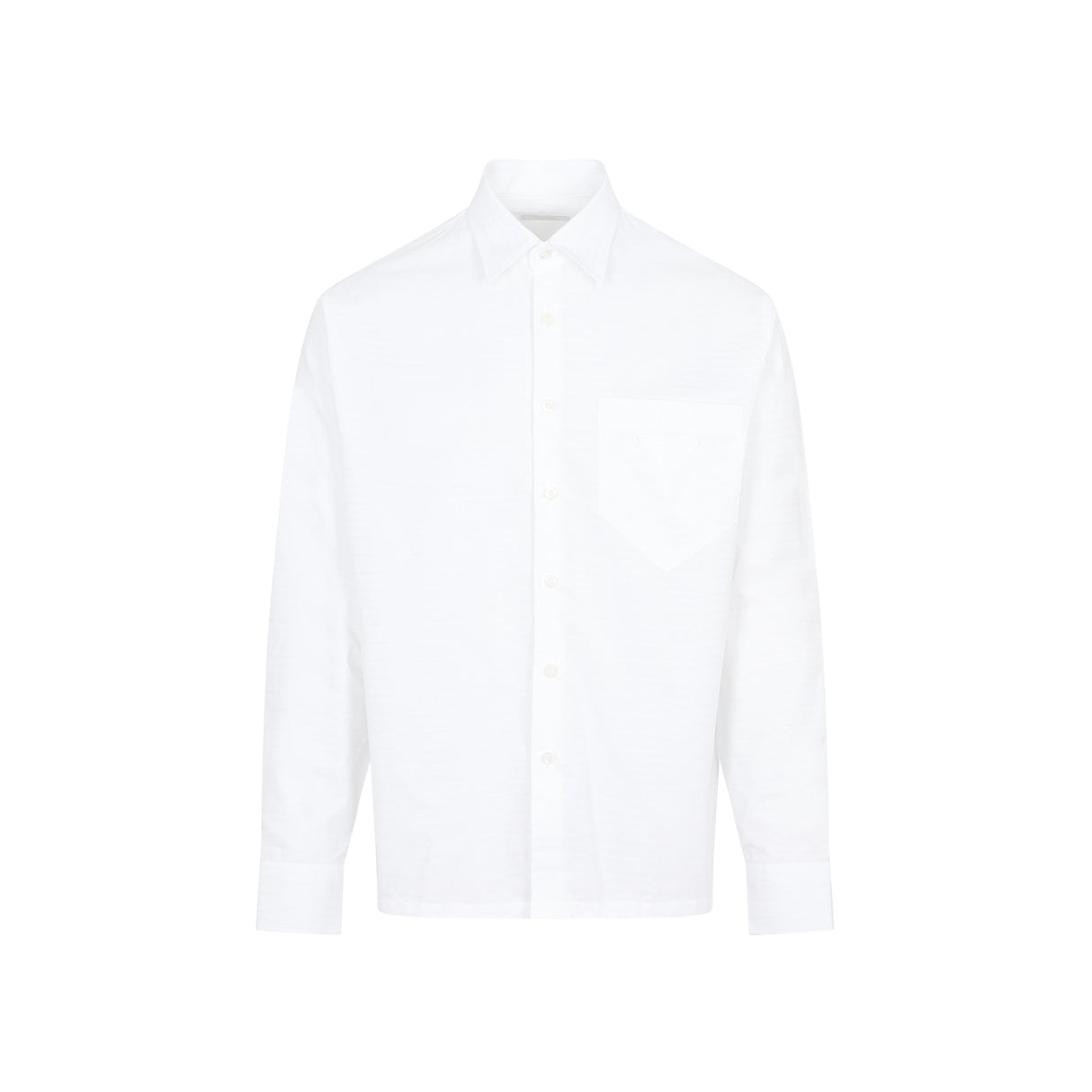 PRADA The Classic White Poplin Shirt for the Modern Gentlemen - FW23 Collection