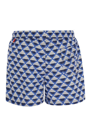 KITON Geometric Pattern Beach Boxers