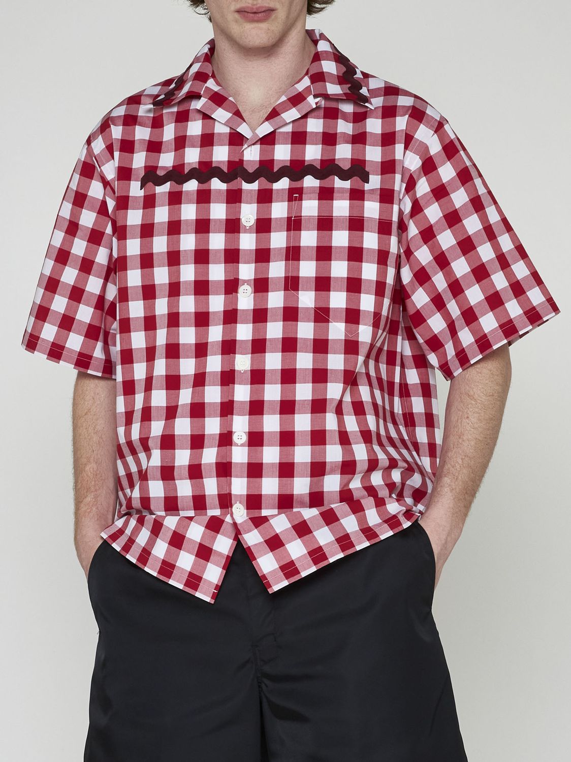 PRADA Classic Mini Vichy Check Shirt for Men