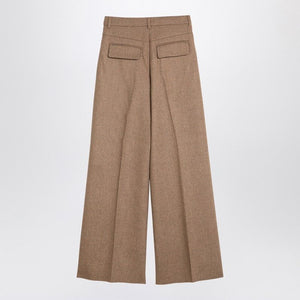 MAX MARA SPORTMAX Chic Beige Wide-Leg Trousers for Women