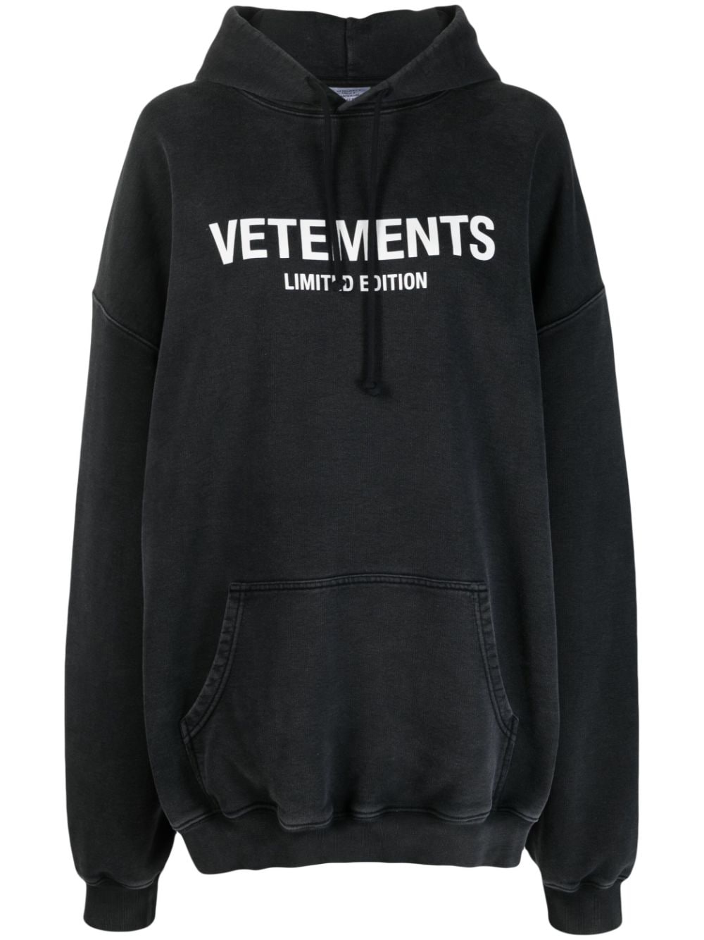 VETEMENTS Classic Black Logo Hoodie for Women - FW23 Collection