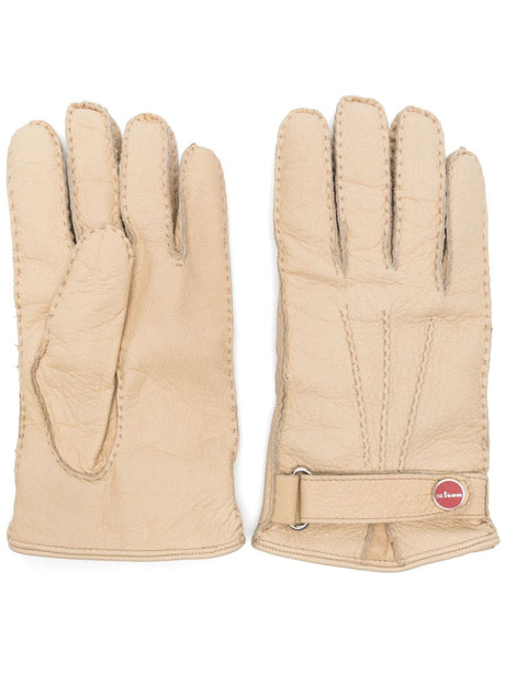 KITON Elegant Leather Gloves for Men - Full Finger Design