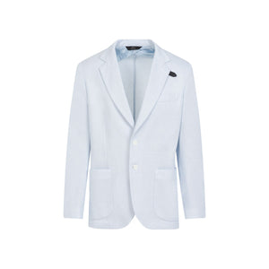 Blue Silk Blazer for Men - SS24 Collection