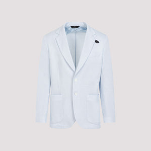 Blue Silk Blazer for Men - SS24 Collection