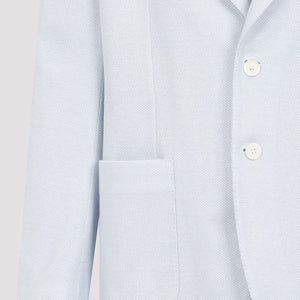 BRIONI Navy Silk Blazer for Men - SS24 Collection