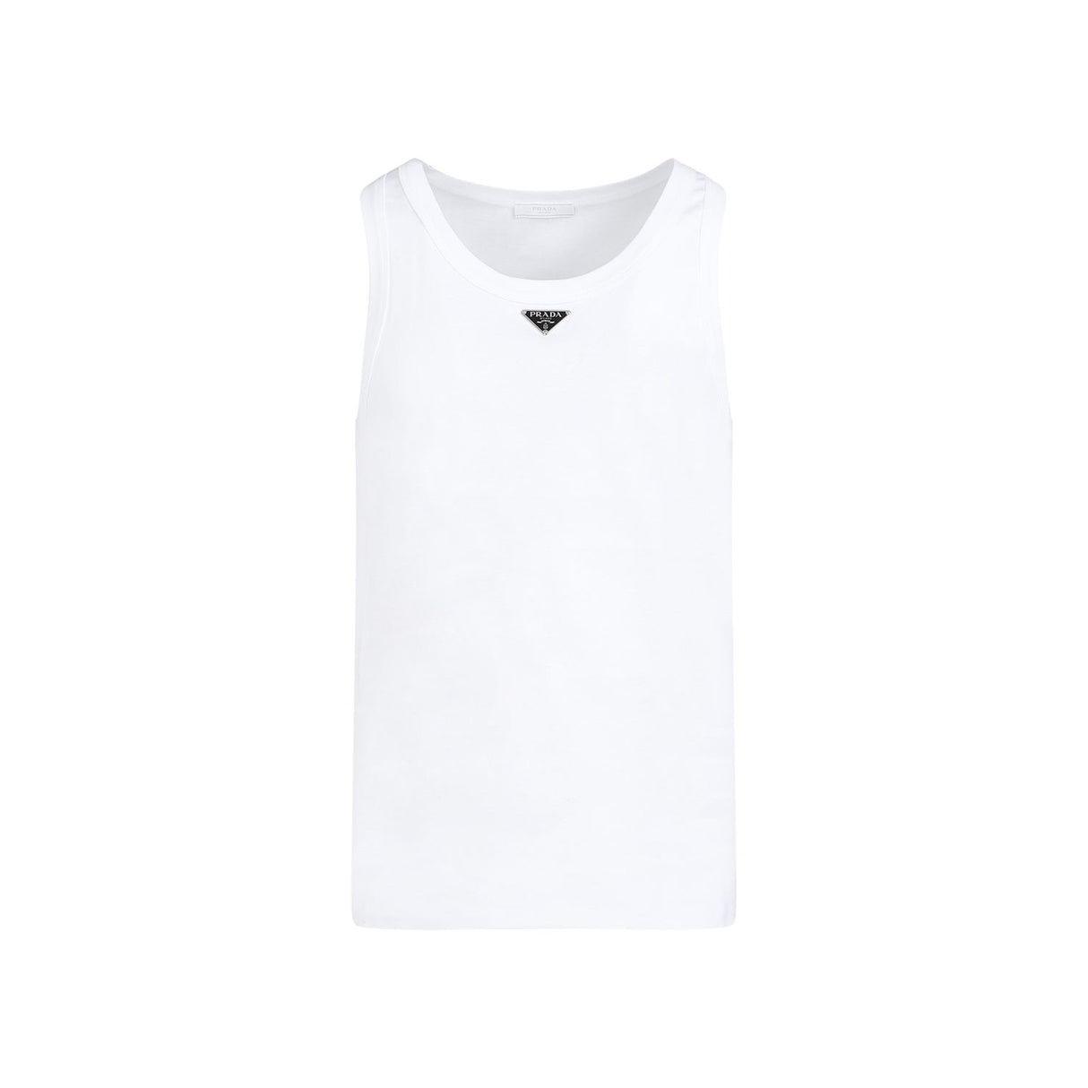 PRADA Essential White Cotton Tank Top