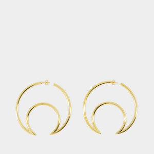 MARINE SERRE Golden Charm Earrings for Women - SS24 Collection